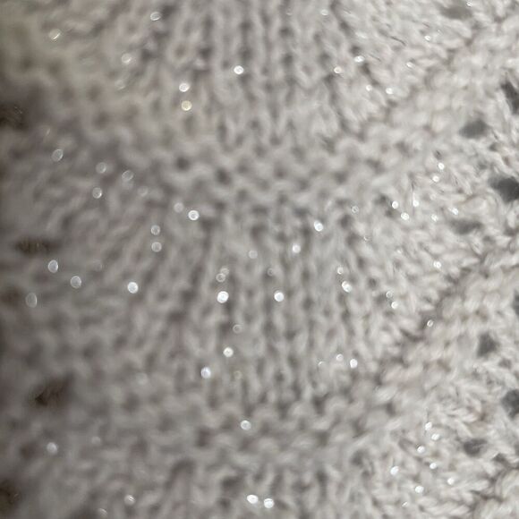 INC International Concepts Boho Open Front Shrug  Beige Glitter Fairycore SZ‎ M - Picture 10 of 10